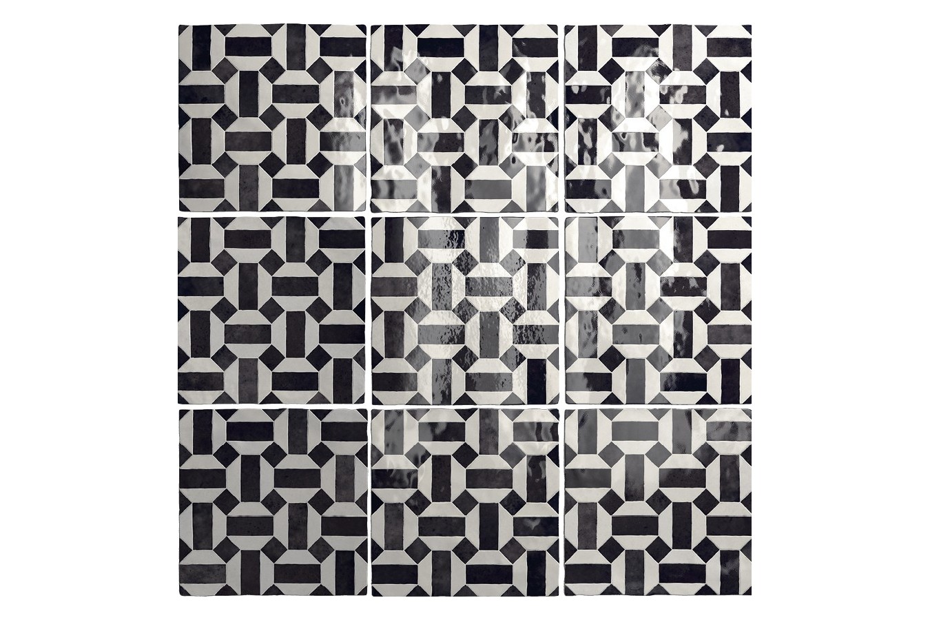  Azulejo revestimiento decor lunas b&w