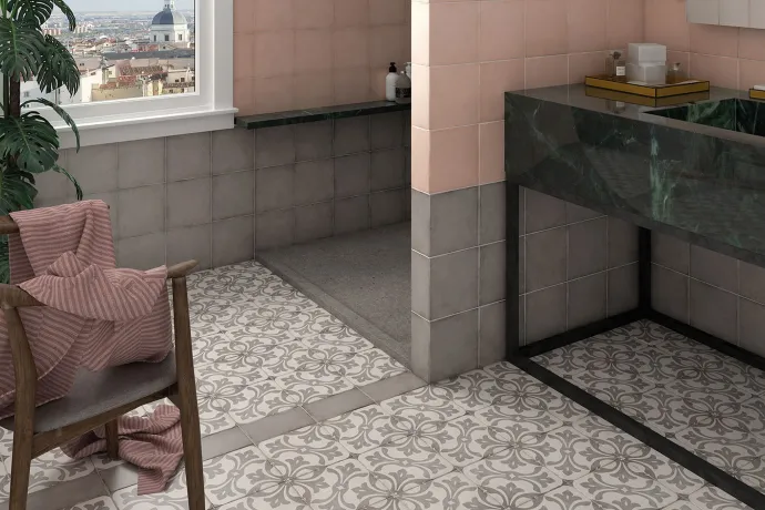  Ambiente porcelanico artnouveau_grey_coralpink_laramblagrey