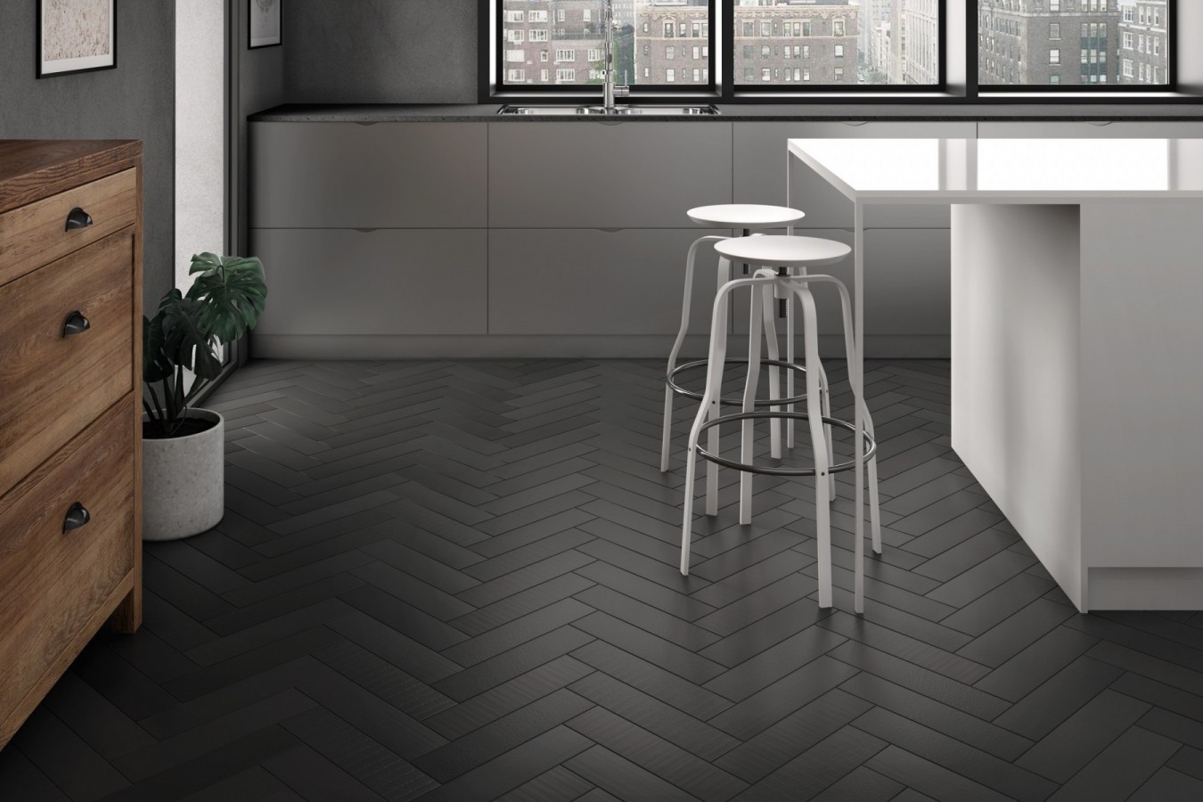  Ambiente porcelanico babylon perle noir