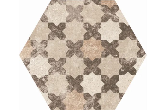  Azulejo porcelanico 22098 hexa cement garden sand g