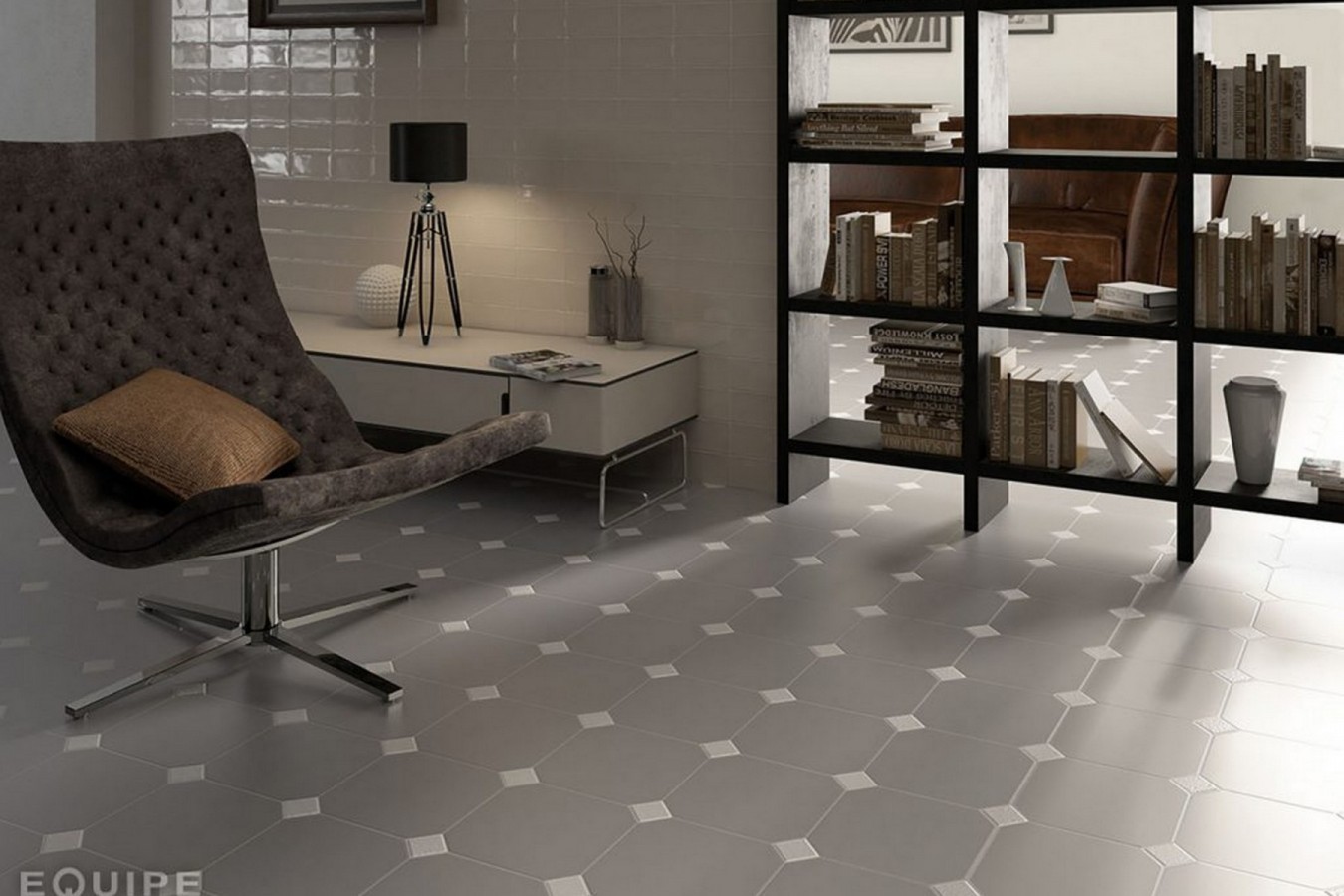  Ambiente porcelanico octagon-gris-mate_taco-blanco