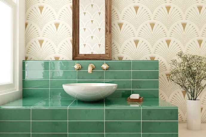  Ambiente revestimiento village_65x200_esmerald-green_baño-1024x1024