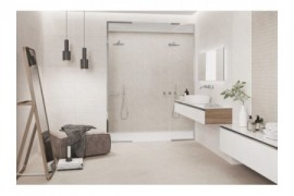 Ambiente porcelanico capitolina ivory baño