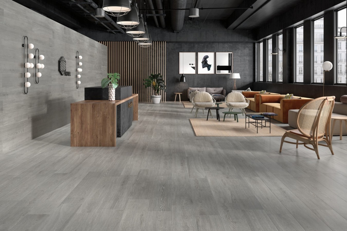  Ambiente porcelánico tacora grey 23x120
