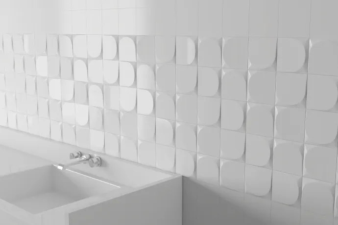  Ambiente revestimiento wedge & urban white gloss