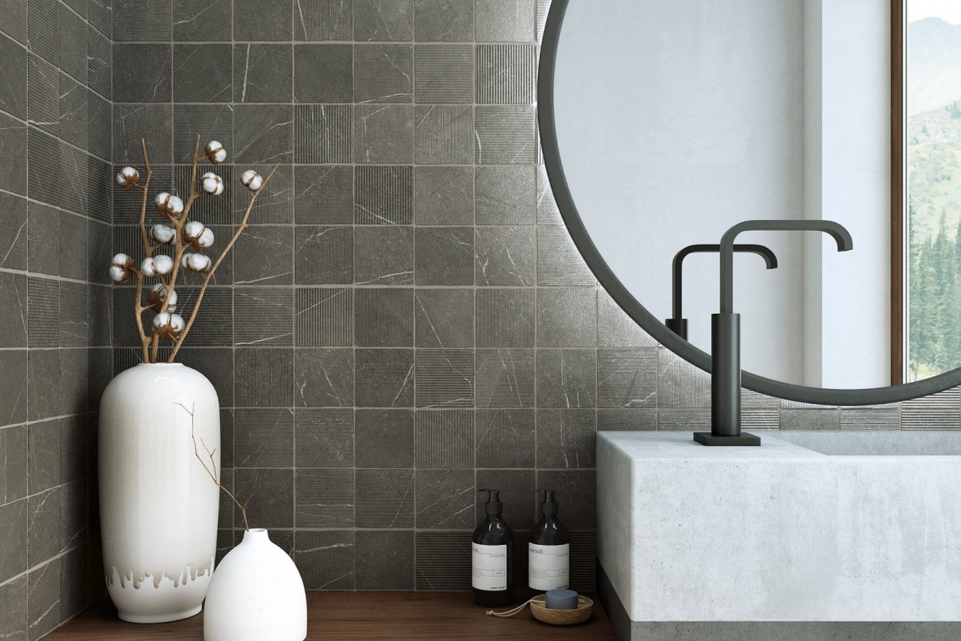  Ambiente revestimiento gea carved charcoal