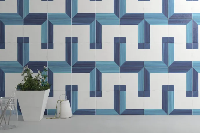 Revestimiento BLANC ET BLEU 125x125 4x225