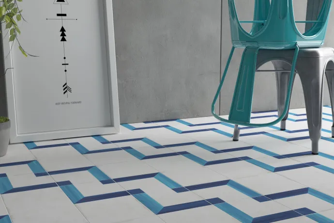 Pavimento BLANC ET BLEU 185x185 4x225