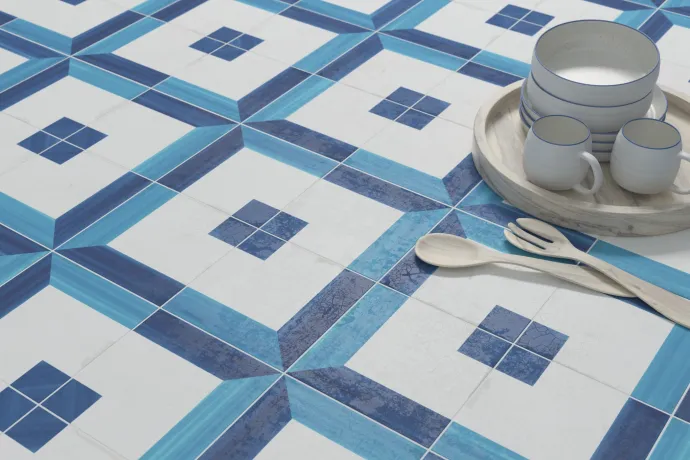 Pavimento BLANC ET BLEU 185x185 4x225