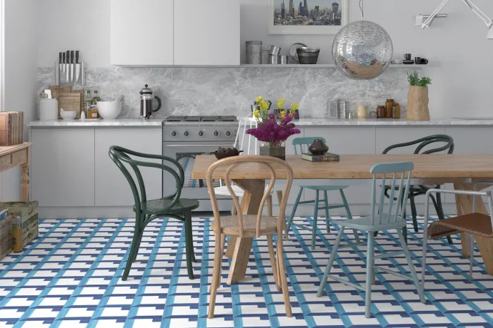 Pavimento BLANC ET BLEU 185x185 4x225
