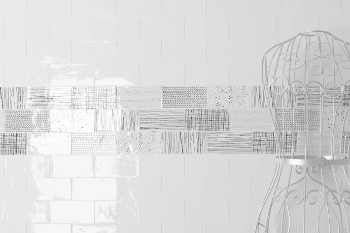 Revestimiento HANDMADE DECOR B&W 75x15